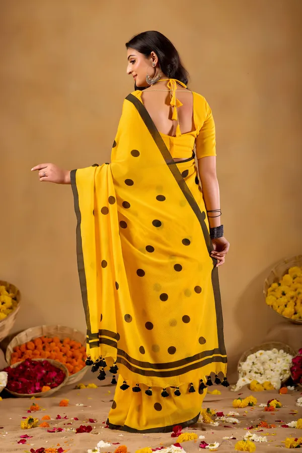 Mustrad_Yellow_Handloom_Print_Cotton_Saree