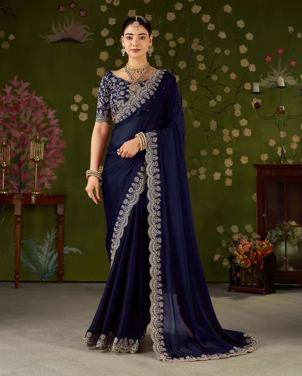 Navy_Blue_Rangoli_Silk_Saree_with_Embroidered_Designer_Blouse_Piece