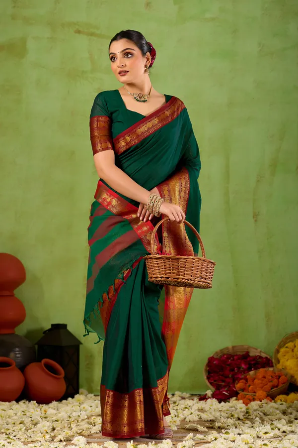 Green_Narayanpet_Mercerized_Cotton_Saree