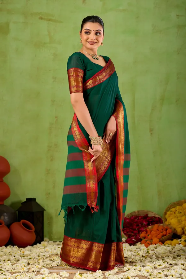 Green_Narayanpet_Mercerized_Cotton_Saree