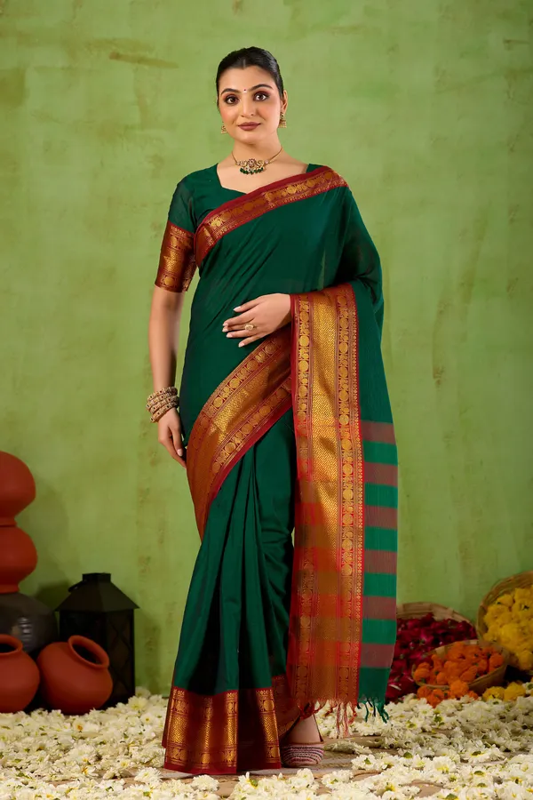 Green_Narayanpet_Mercerized_Cotton_Saree