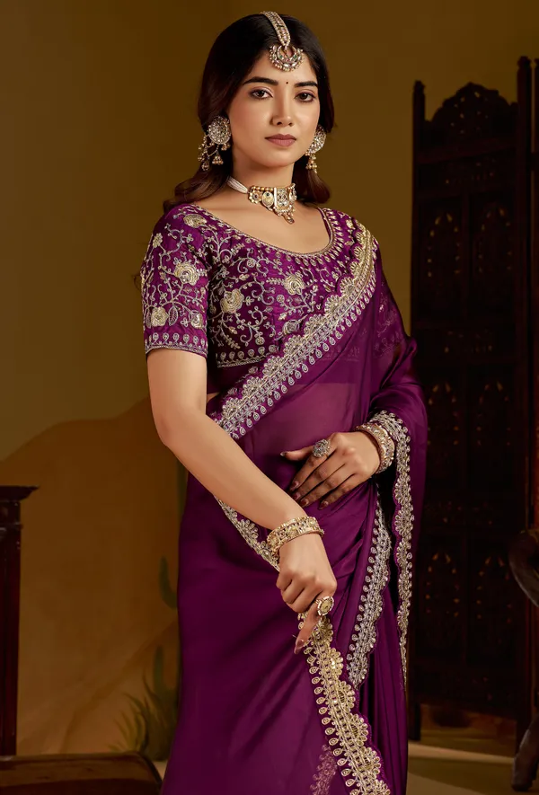 Wine_Rangoli_Silk_Saree_with_Heavy_Embroidery_Work_and_heavy_work_Blouse_for_Wedding_&_Party_Wear