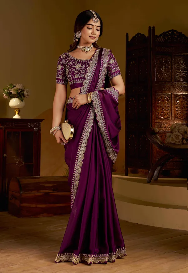 Wine_Rangoli_Silk_Saree_with_Heavy_Embroidery_Work_and_heavy_work_Blouse_for_Wedding_&_Party_Wear