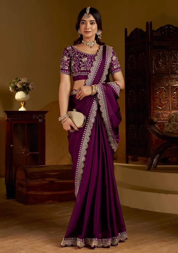 Wine_Rangoli_Silk_Saree_with_Heavy_Embroidery_Work_and_heavy_work_Blouse_for_Wedding_&_Party_Wear