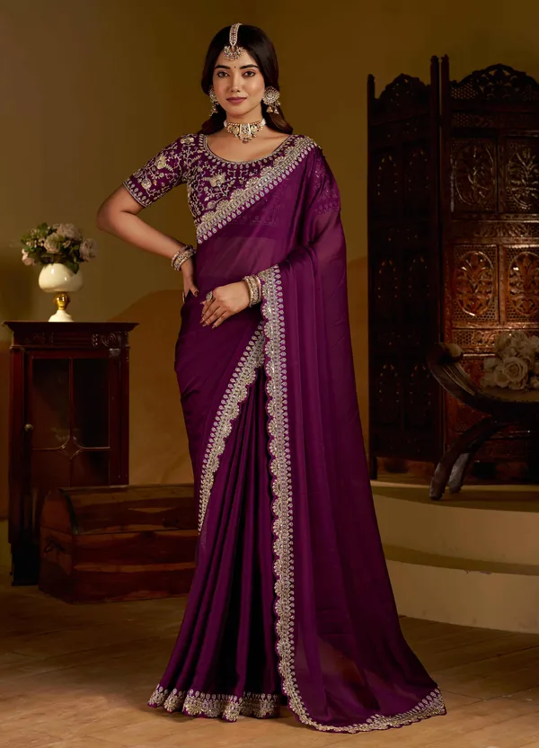 Wine_Rangoli_Silk_Saree_with_Heavy_Embroidery_Work_and_heavy_work_Blouse_for_Wedding_&_Party_Wear