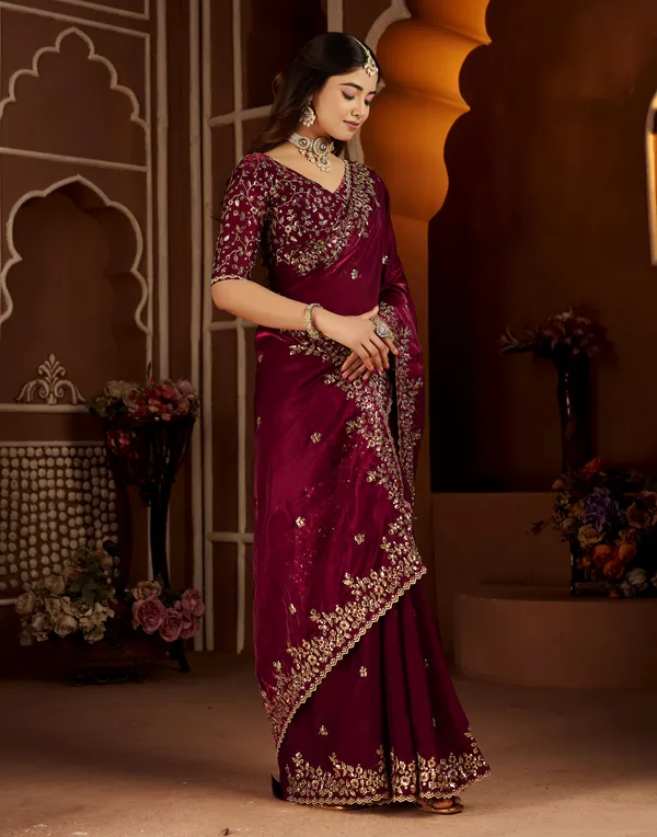 Wine_Colour_Satin_Silk_Saree_with_Heavy_Embroidery_Work_Blouse_Designer_Wedding_&_Party_Wear_Ethnic_Saree_for_Women