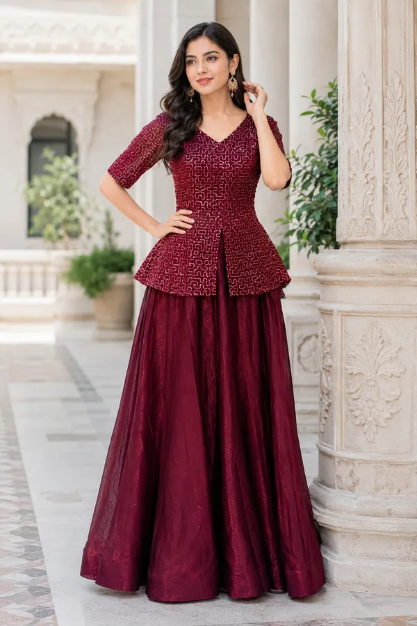 Elegant_Fendy_Satin_Lehenga_with_stylish_kali_stitching,_giving_a_beautiful_flared_look._Perfect_for_festive_&_party_wear,_paired_with_a_fully_stitched_blouse_for_a_ready-to-wear_look._?