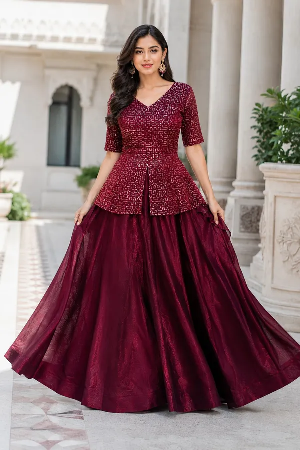 Elegant_Fendy_Satin_Lehenga_with_stylish_kali_stitching,_giving_a_beautiful_flared_look._Perfect_for_festive_&_party_wear,_paired_with_a_fully_stitched_blouse_for_a_ready-to-wear_look._?