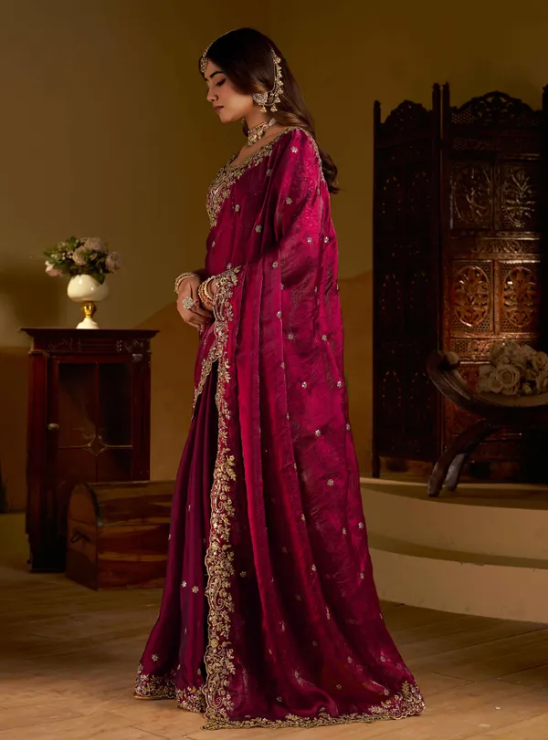 Wine_Colour_Satin_Silk_Saree_with_Heavy_Embroidery_Work_Blouse_Designer_Wedding_&_Party_Wear_Ethnic_Saree_for_Women