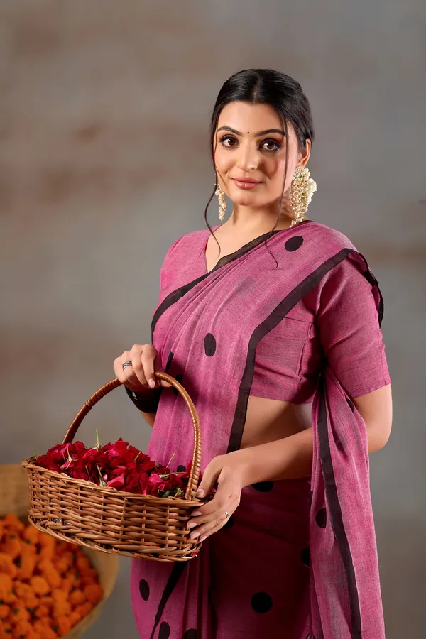 Pink_Handloom_Print_Cotton_Saree