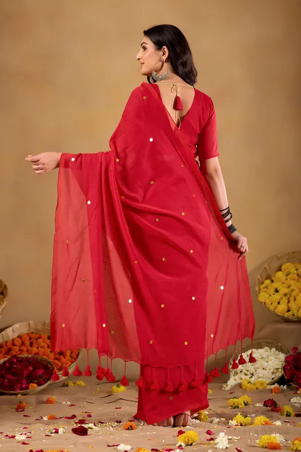 Red_Handloom_Gini_Cotton_Saree