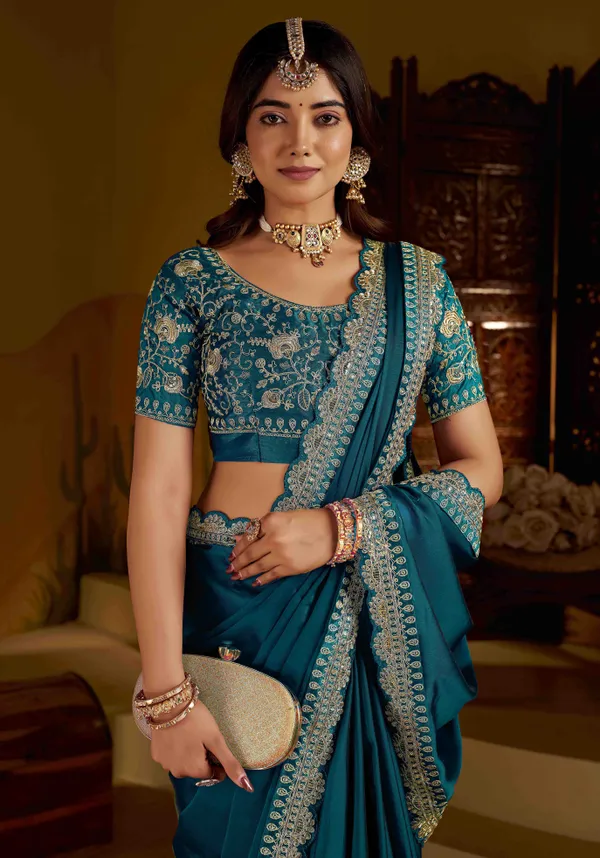 Rama_Green_Rangoli_Silk_Saree_with_Heavy_Embroidery_Work_and_heavy_work_Blouse_for_Wedding_&_Party_Wear