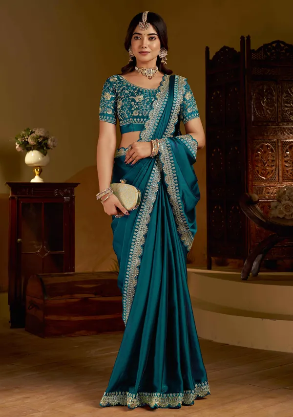 Rama_Green_Rangoli_Silk_Saree_with_Heavy_Embroidery_Work_and_heavy_work_Blouse_for_Wedding_&_Party_Wear