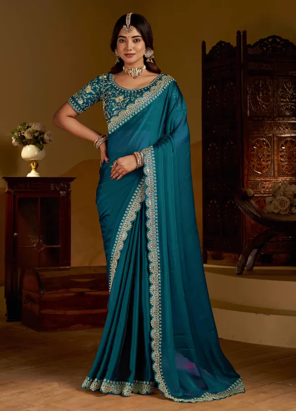 Rama_Green_Rangoli_Silk_Saree_with_Heavy_Embroidery_Work_and_heavy_work_Blouse_for_Wedding_&_Party_Wear