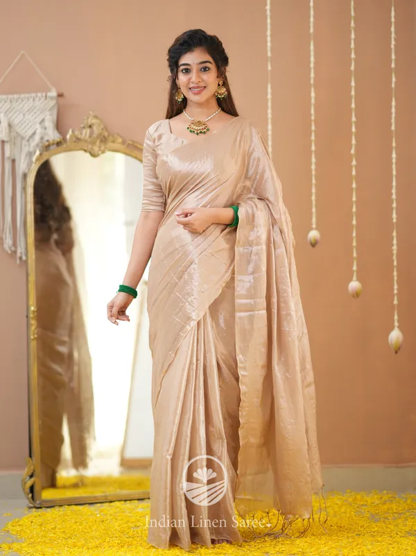 Beige_Handloom_Tissue_Saree_With_Designer_Blouse