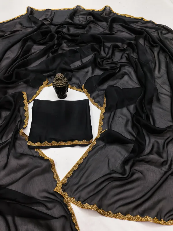 New_Party_Wear_Rangoli_Silk_Black_color_saree_with_Blouse_and_stone_lace_Border