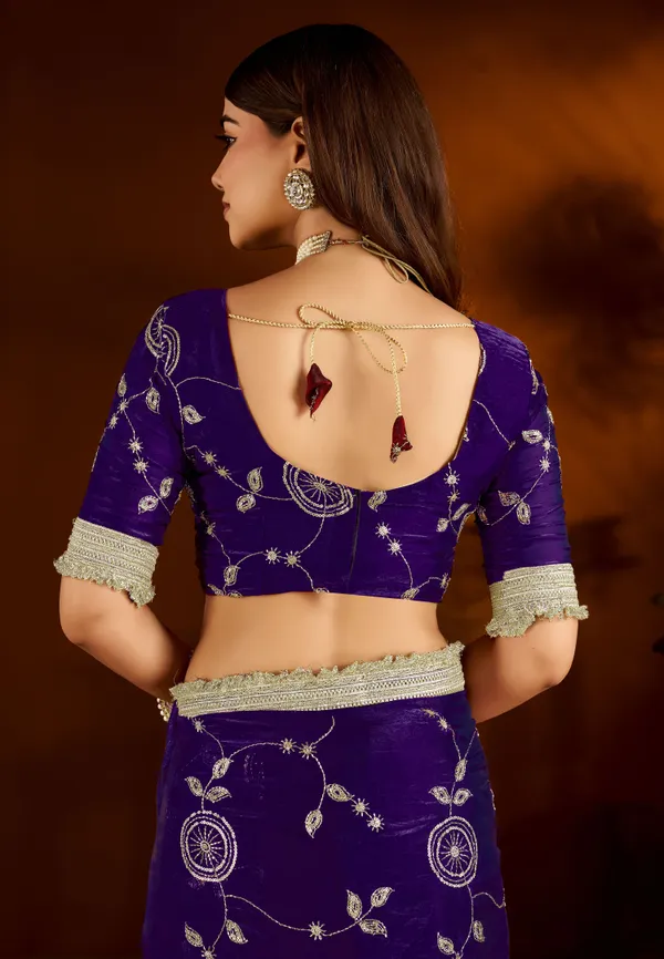 Violet_Satin_Silk_Saree_with_Heavy_Embroidered_Work