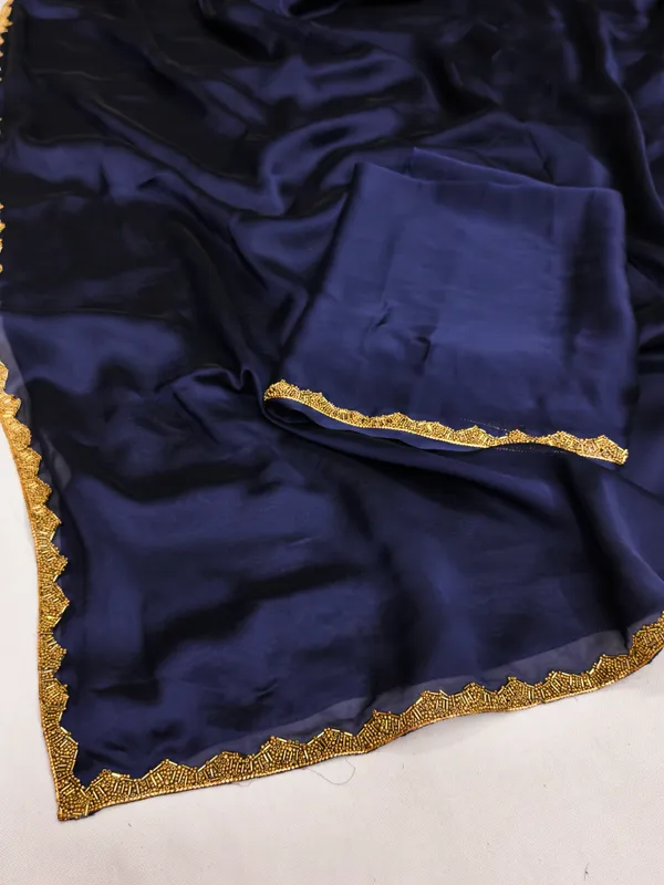 New_Party_Wear_Rangoli_Silk_Navy_Blue_color_saree_with_Blouse_and_stone_lace_Border