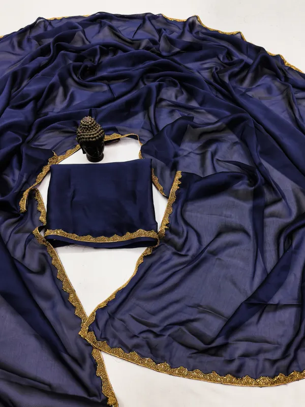 New_Party_Wear_Rangoli_Silk_Navy_Blue_color_saree_with_Blouse_and_stone_lace_Border