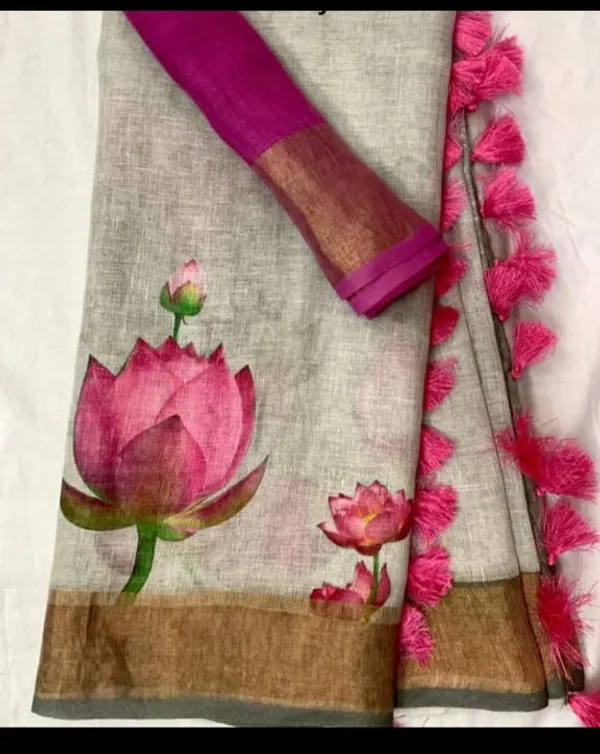 Gray_Colour_Linen_Saree_(With_Unstitched_Blouse_Piece)_(For_Women)