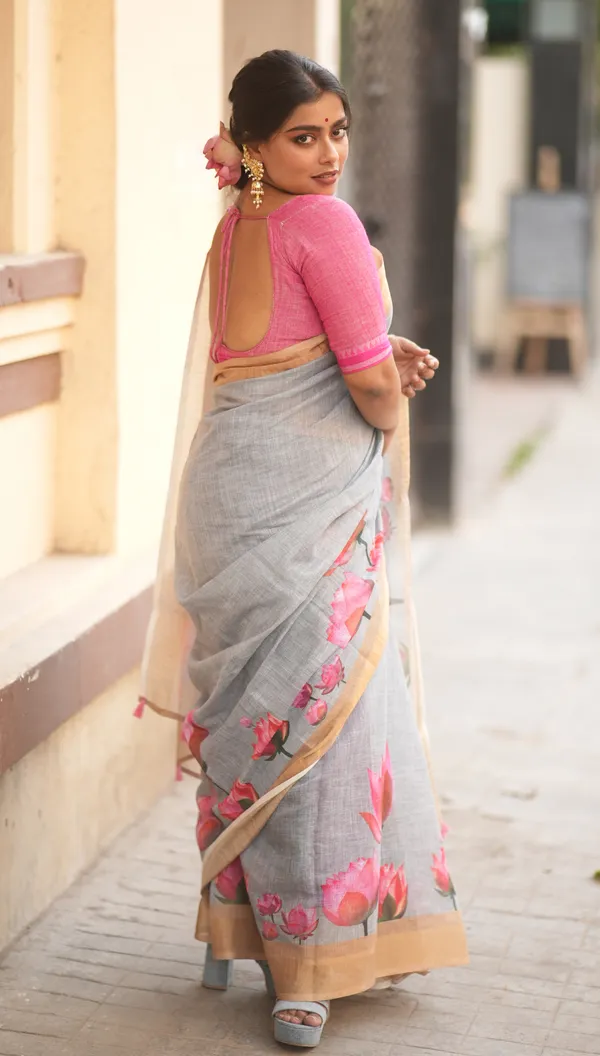 Gray_Colour_Linen_Saree_(With_Unstitched_Blouse_Piece)_(For_Women)