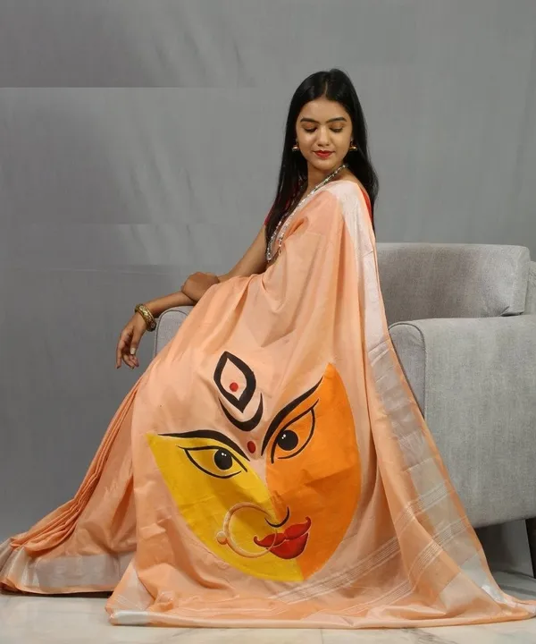 Multi_Colour_Linen_Saree_(With_Unstitched_Blouse_Piece)_(For_Women)
