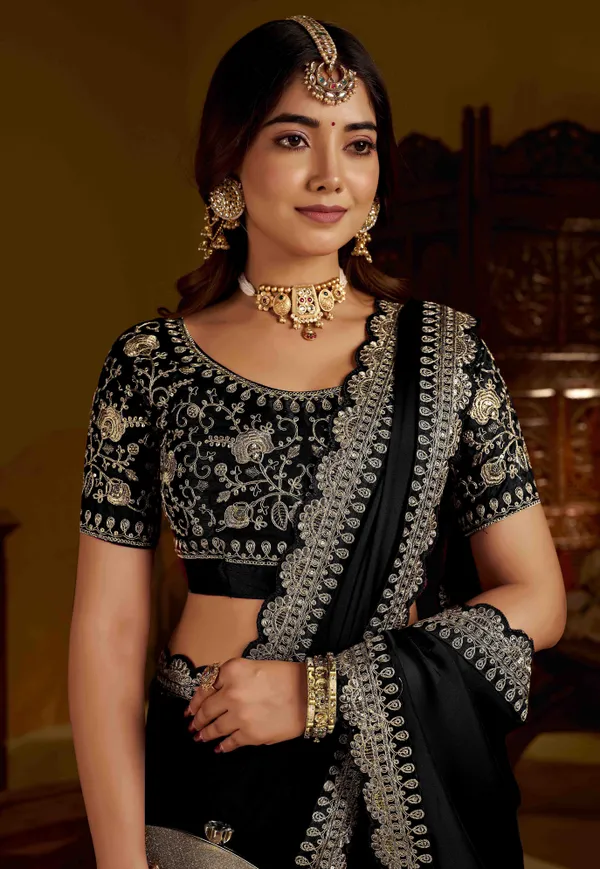 Black_Rangoli_Silk_Saree_with_Heavy_Embroidery_Work_and_heavy_work_Blouse_for_Wedding_&_Party_Wear