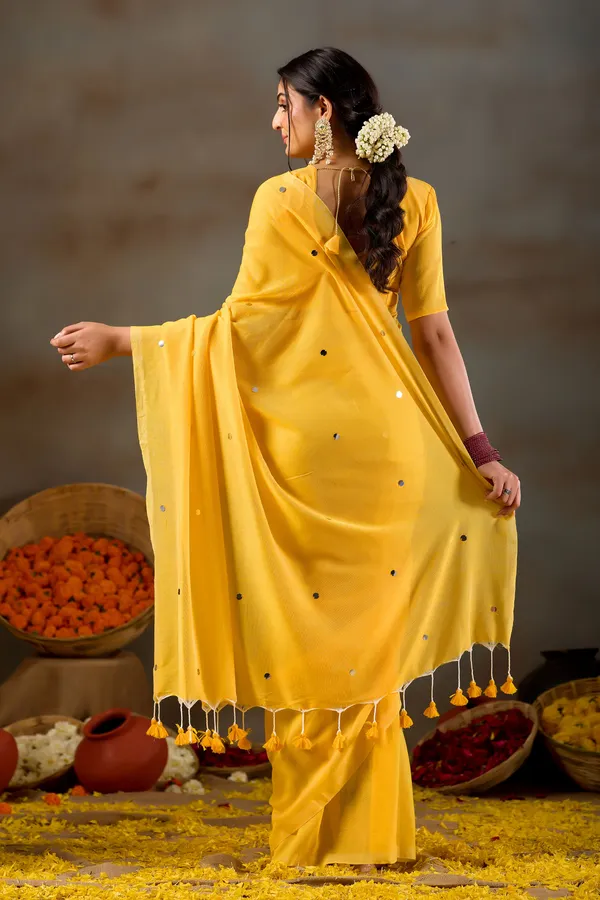 Yellow_Handloom_Gini_Cotton_Saree