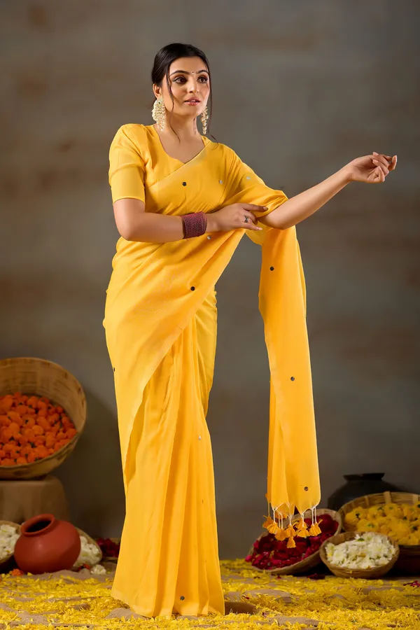 Yellow_Handloom_Gini_Cotton_Saree