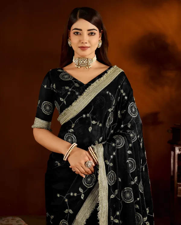 Black_Satin_Silk_Saree_with_Heavy_Embroidered_Work