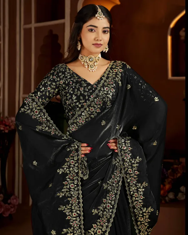 Black_Satin_Silk_Saree_with_Heavy_Embroidered_Work