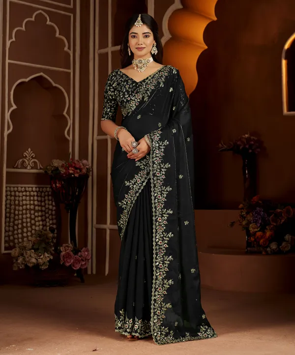 Black_Satin_Silk_Saree_with_Heavy_Embroidered_Work