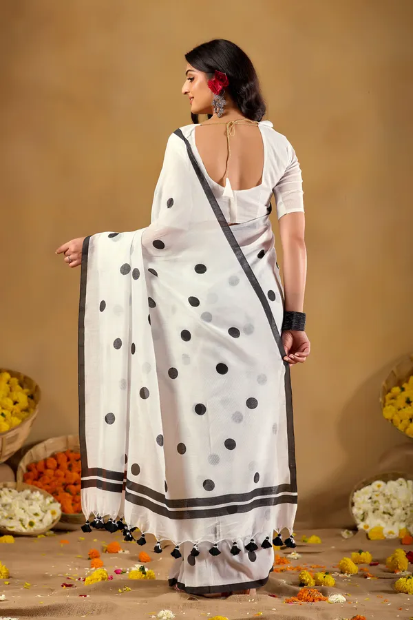 White_Handloom_Print_Cotton_Saree