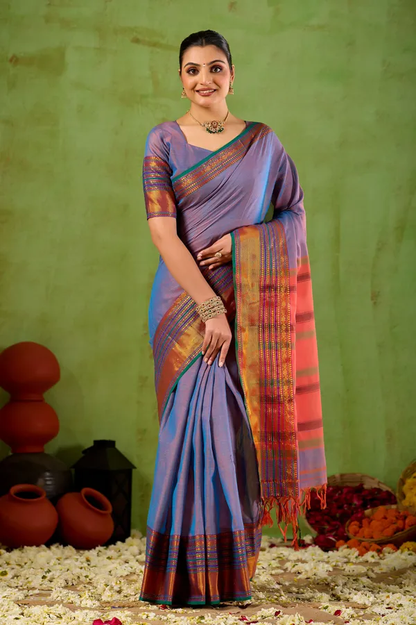 Lavnder_Narayanpet_Mercerized_Cotton_Saree