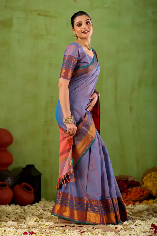 Lavnder_Narayanpet_Mercerized_Cotton_Saree