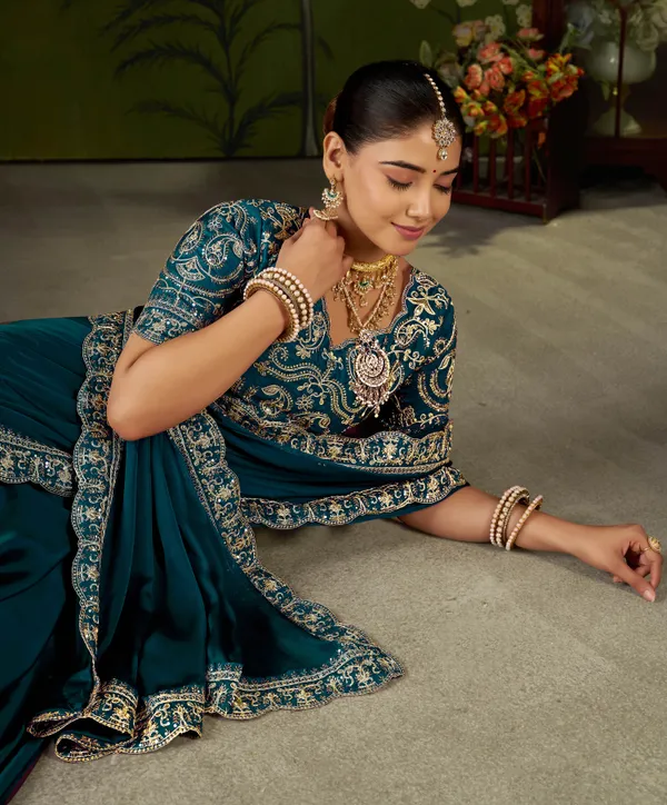 Rama_Green_Rangoli_Silk_Embroidered_Cutwork_Lace_Saree_for_Women_with_Designer_Blouse_Piece