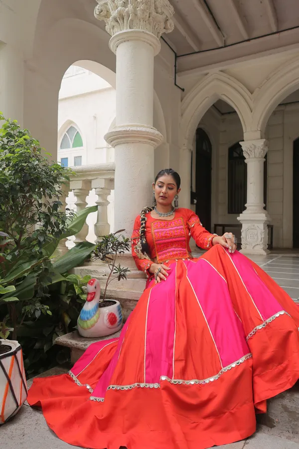 Roman-inspired_Lehenga_featuring_an_attractive_combination_of_mirror_lace_embellished_work,_paired_with_fully_stitched_lehenga_&_blouse_�_a_vibrant_and_eye-catching_choice_for_festive_and_Navratri_looks.