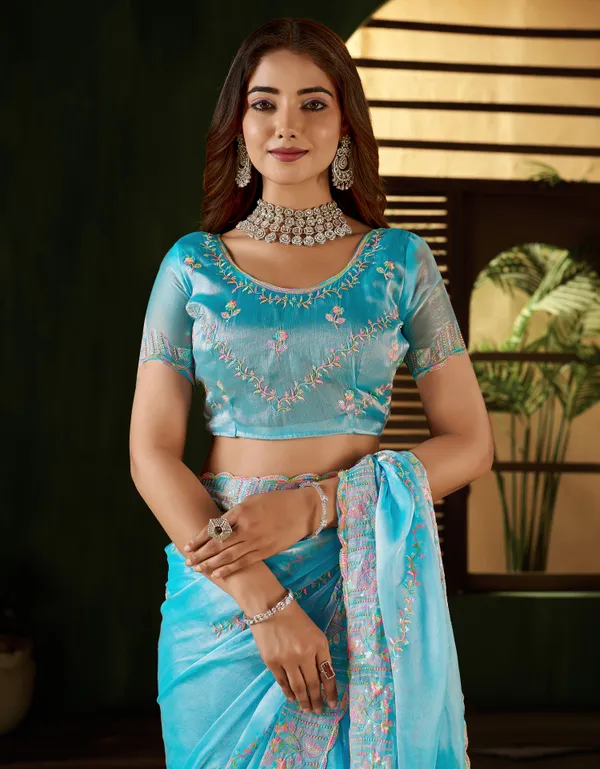 Skyblue_Jimmy_Choo_Fabric_Saree_with_Multi_Thread_Embroidered_Work_for_Women