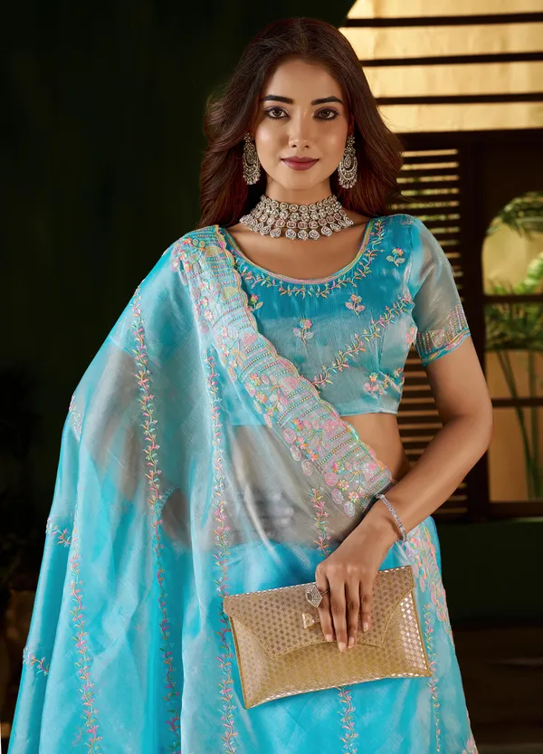 Skyblue_Jimmy_Choo_Fabric_Saree_with_Multi_Thread_Embroidered_Work_for_Women