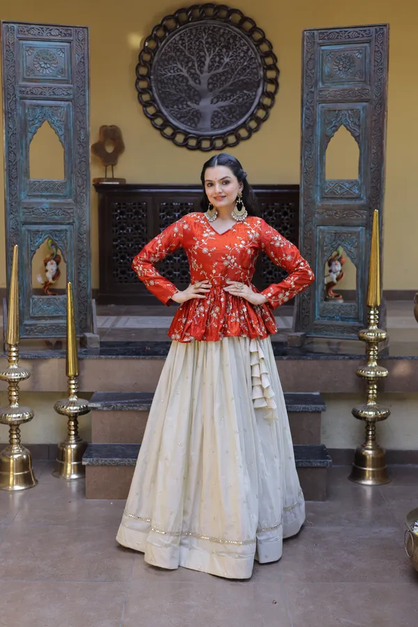 Silk_Lehenga_with_sequins,_zari_&_mirror_embellished_work,_paired_with_a_stylish_blouse._Gives_a_beautiful_flared_look_�_perfect_for_parties_&_festive_wear._Unstitched_blouse_included._?