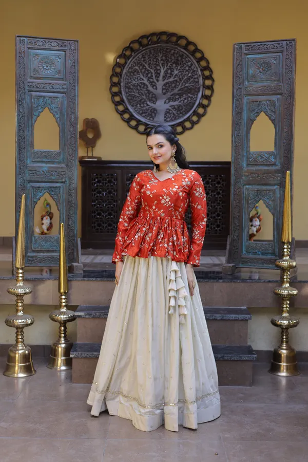 Silk_Lehenga_with_sequins,_zari_&_mirror_embellished_work,_paired_with_a_stylish_blouse._Gives_a_beautiful_flared_look_�_perfect_for_parties_&_festive_wear._Unstitched_blouse_included._?