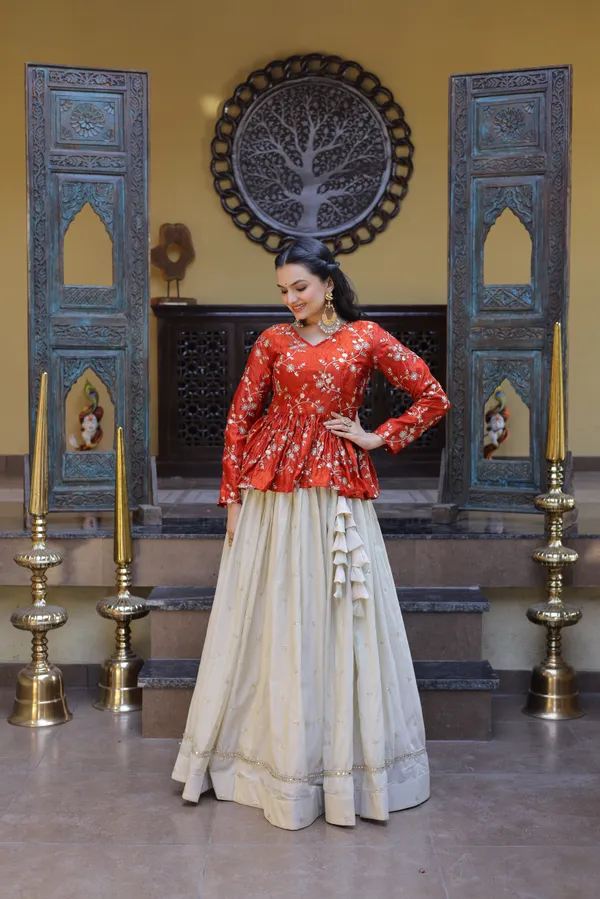 Silk_Lehenga_with_sequins,_zari_&_mirror_embellished_work,_paired_with_a_stylish_blouse._Gives_a_beautiful_flared_look_�_perfect_for_parties_&_festive_wear._Unstitched_blouse_included._?