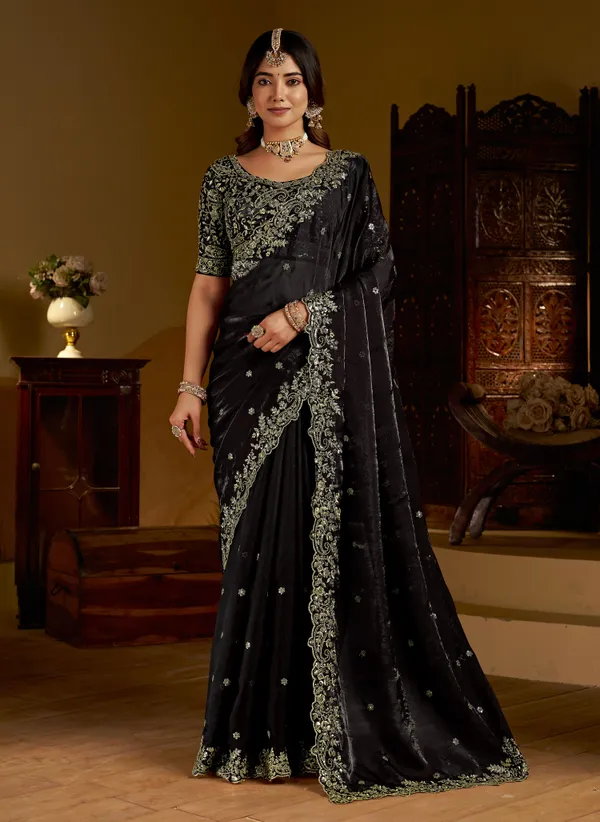 Black_Color_Satin_Silk_Saree_with_Heavy_Embroidered_Work