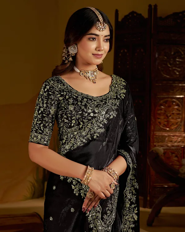 Black_Color_Satin_Silk_Saree_with_Heavy_Embroidered_Work