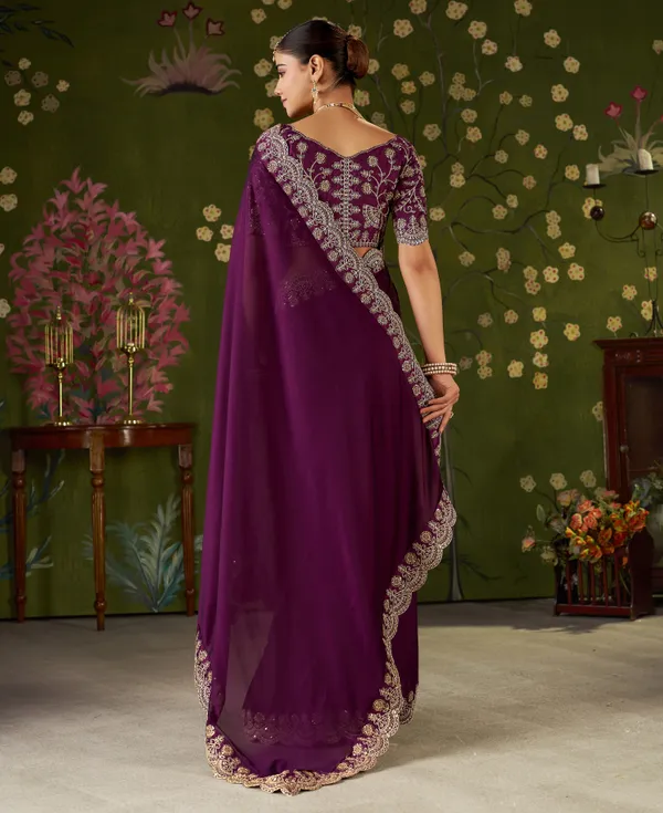 Wine_Rangoli_Silk_Saree_with_Embroidered_Designer_Blouse_Piece