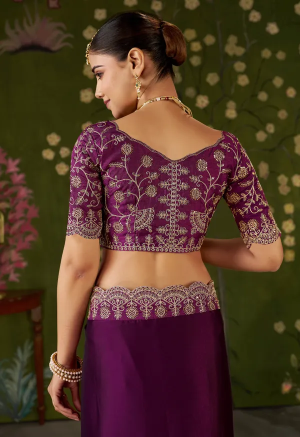 Wine_Rangoli_Silk_Saree_with_Embroidered_Designer_Blouse_Piece