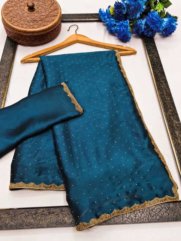 Premium_Teal_Blue_Rangoli_Silk_Saree_with_Golden_Pearl_Work_&_Heavy_Designer_Lace_Border