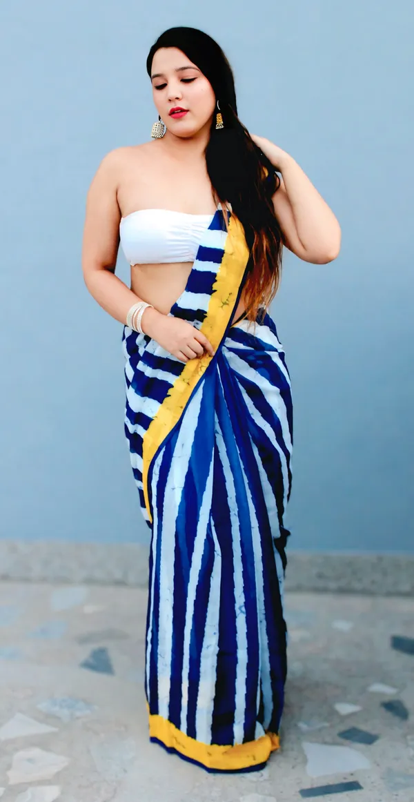 Navy_Blue_Colour_Linen_Saree_(With_Unstitched_Blouse_Piece)_(For_Women)
