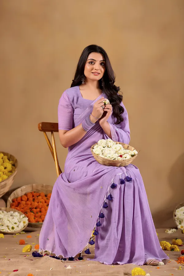 Lavnder_Handloom_Gini_Cotton_Saree