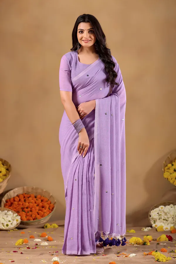 Lavnder_Handloom_Gini_Cotton_Saree
